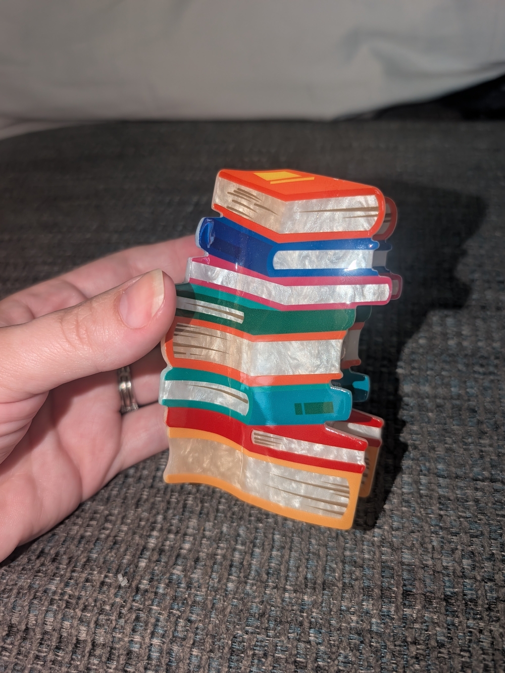Book-Shaped Hair Clip - Multicolor